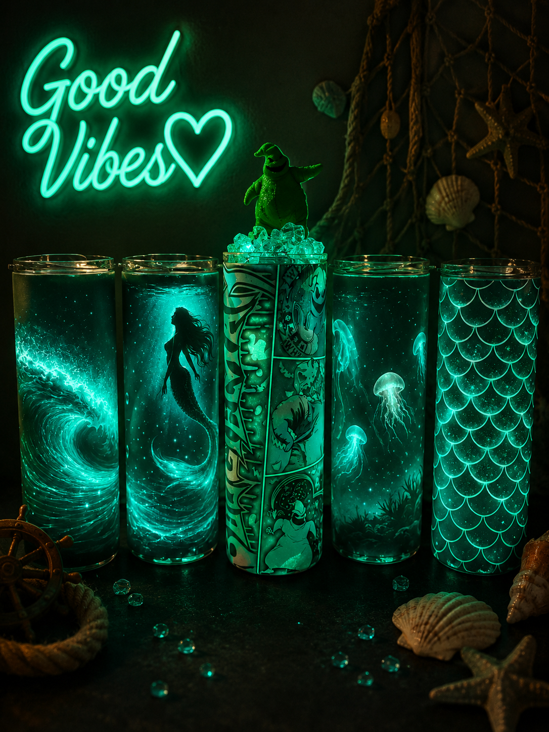 Glow Ocean Collection Stainless Steel Tumblers πβ¨