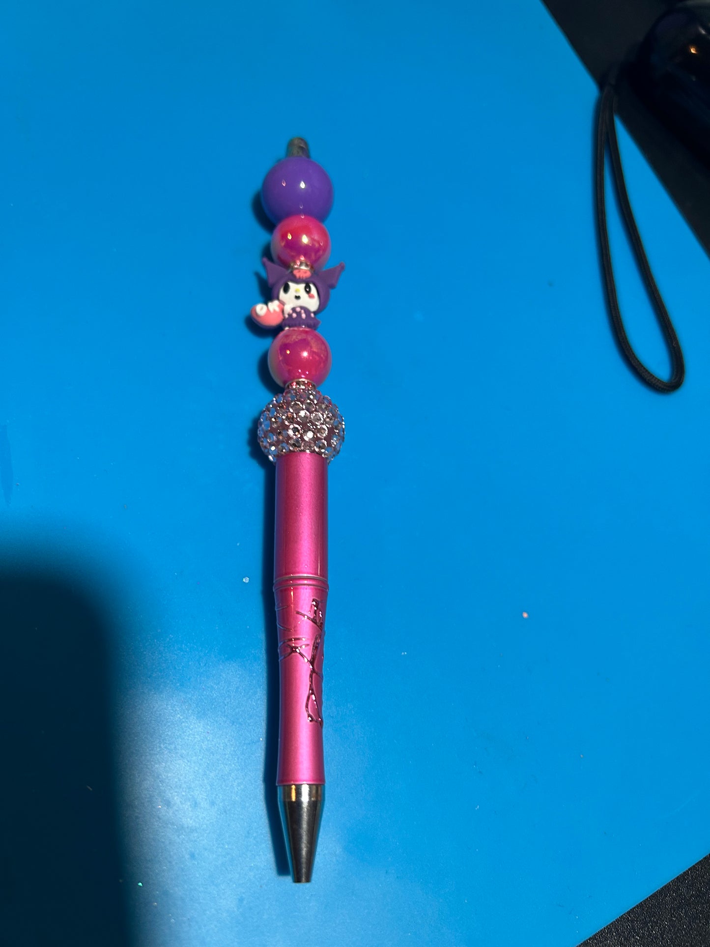 π Purple Rebel Beaded Pen β¨