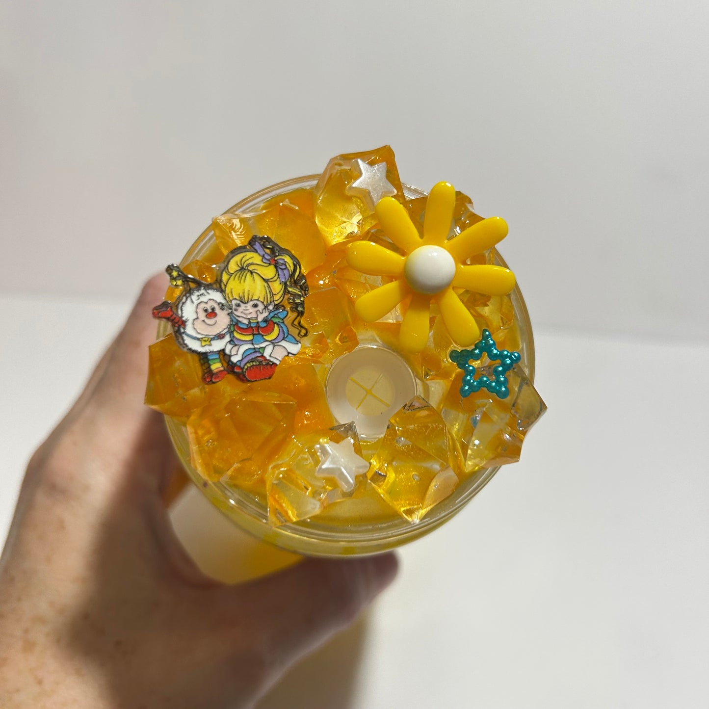 Retro Rainbow Brite Lava Glitter Glow Acrylic Tumbler πβ¨π
