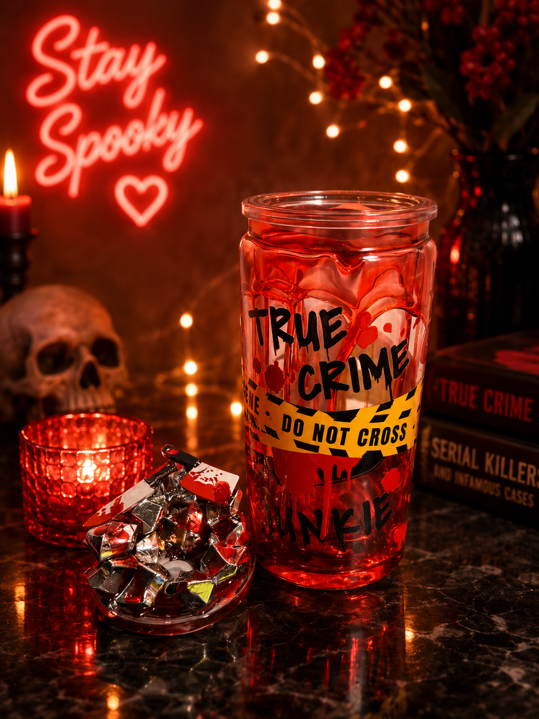 True Crime Junkie Blood Drip Acrylic Cup 🩸