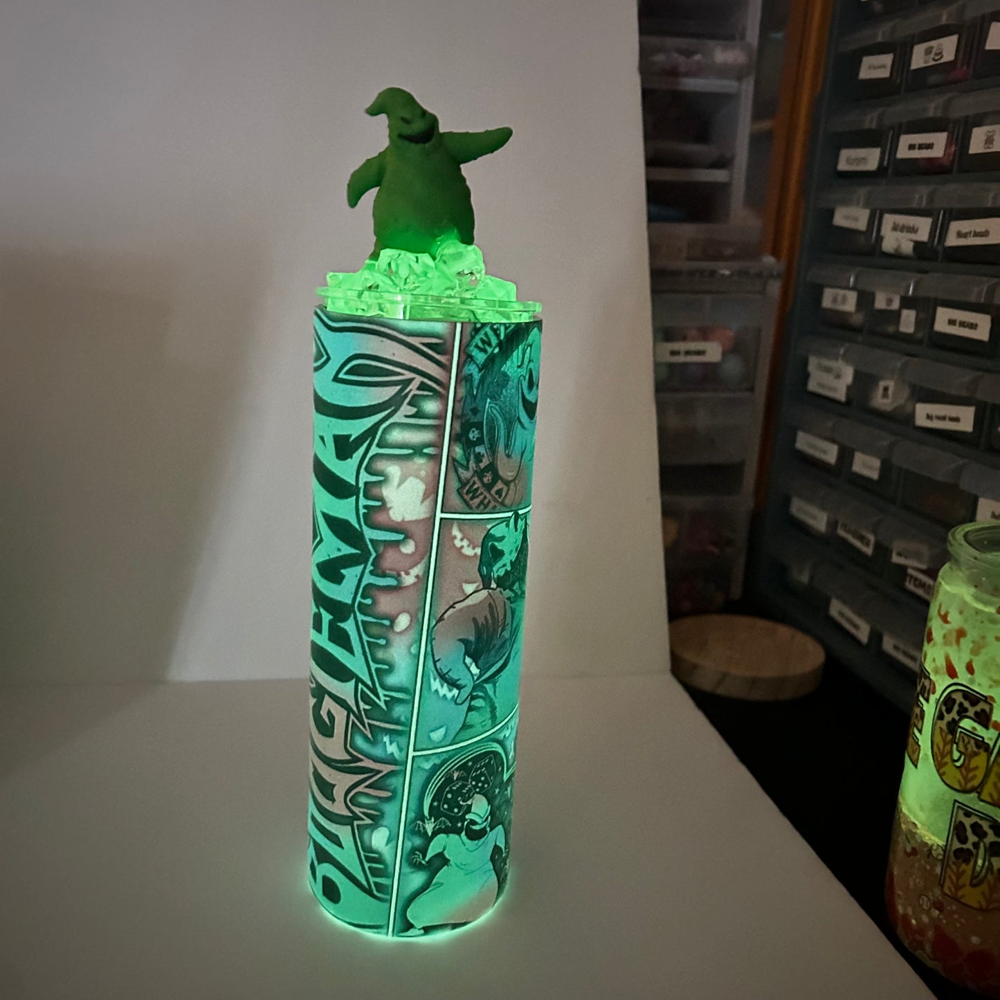 20 oz Glow Sack Monster Stainless Steel Tumbler | Glow-in-the-Dark Halloween Tumbler