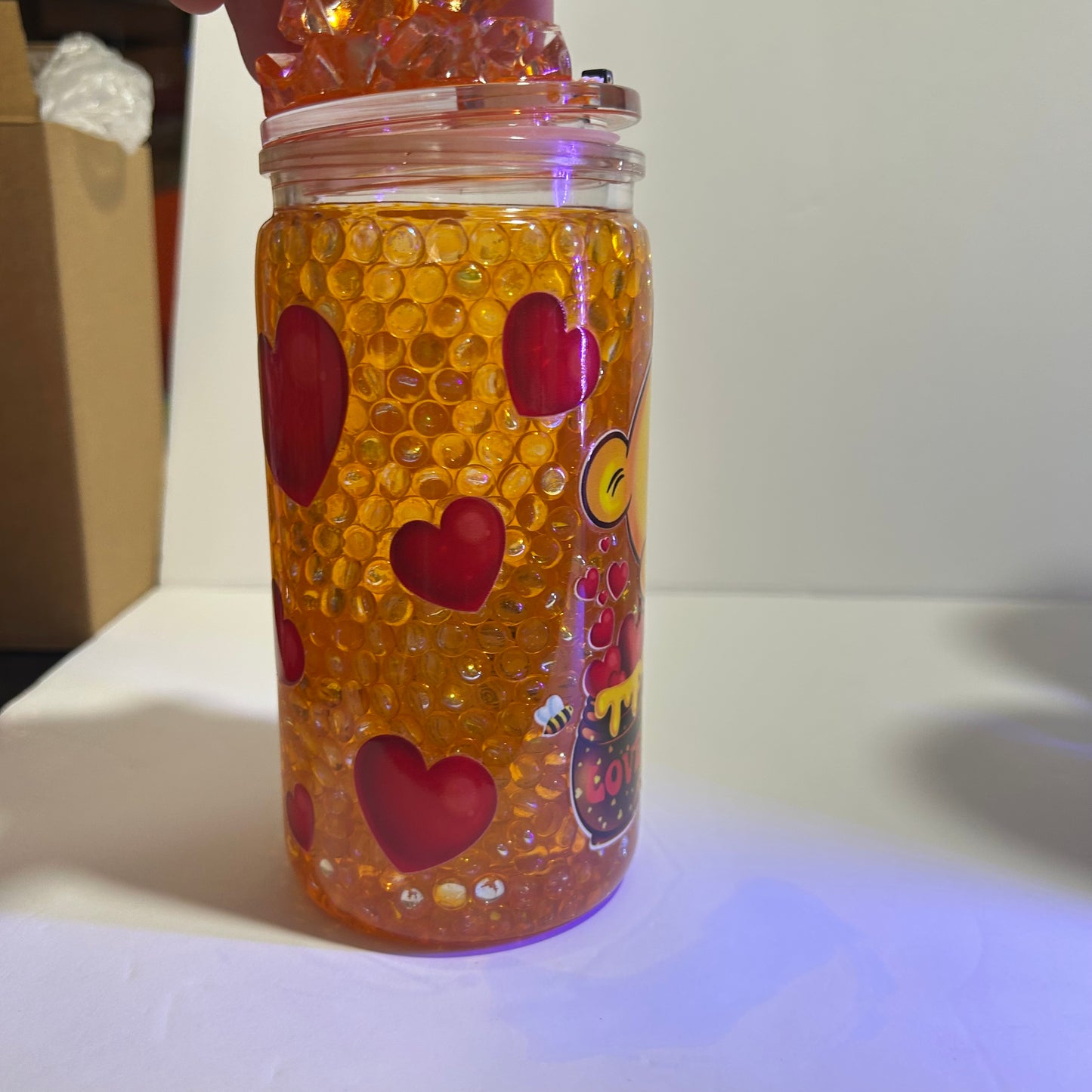 Pooh Bear Honey Acrylic Bubble Tumbler π―π»β¨