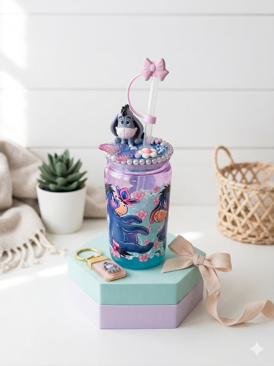 Eeyore Kawaii Lava Acrylic Can Cup π©·π