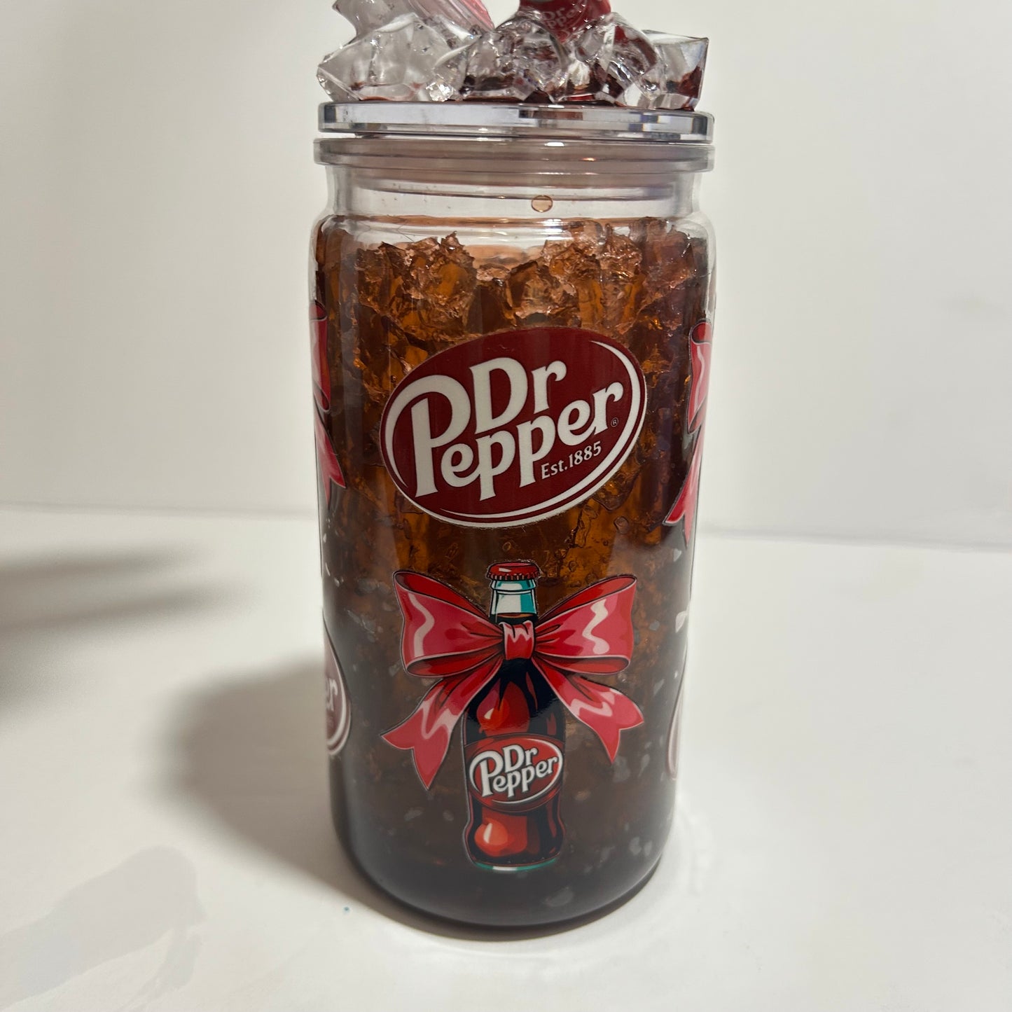 Dr Pepper Lover Acrylic Faux Ice Tumbler ❤️✨