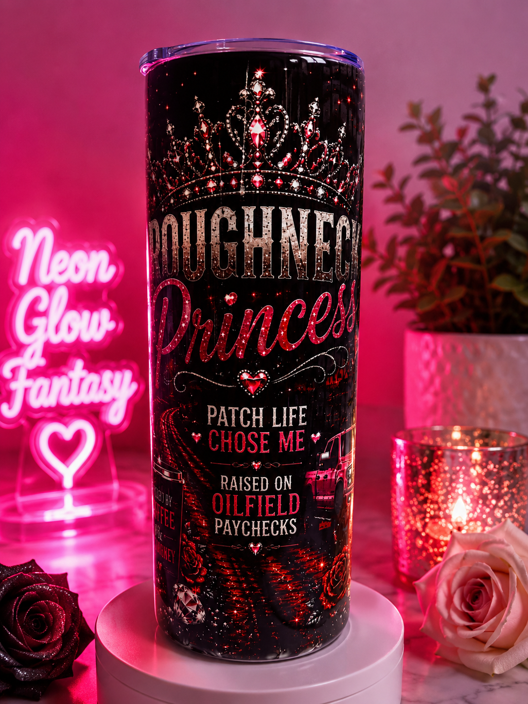 20 oz Patch Life Princess Sublimation Tumbler | Oilfield Inspired Stainless Steel Cup
