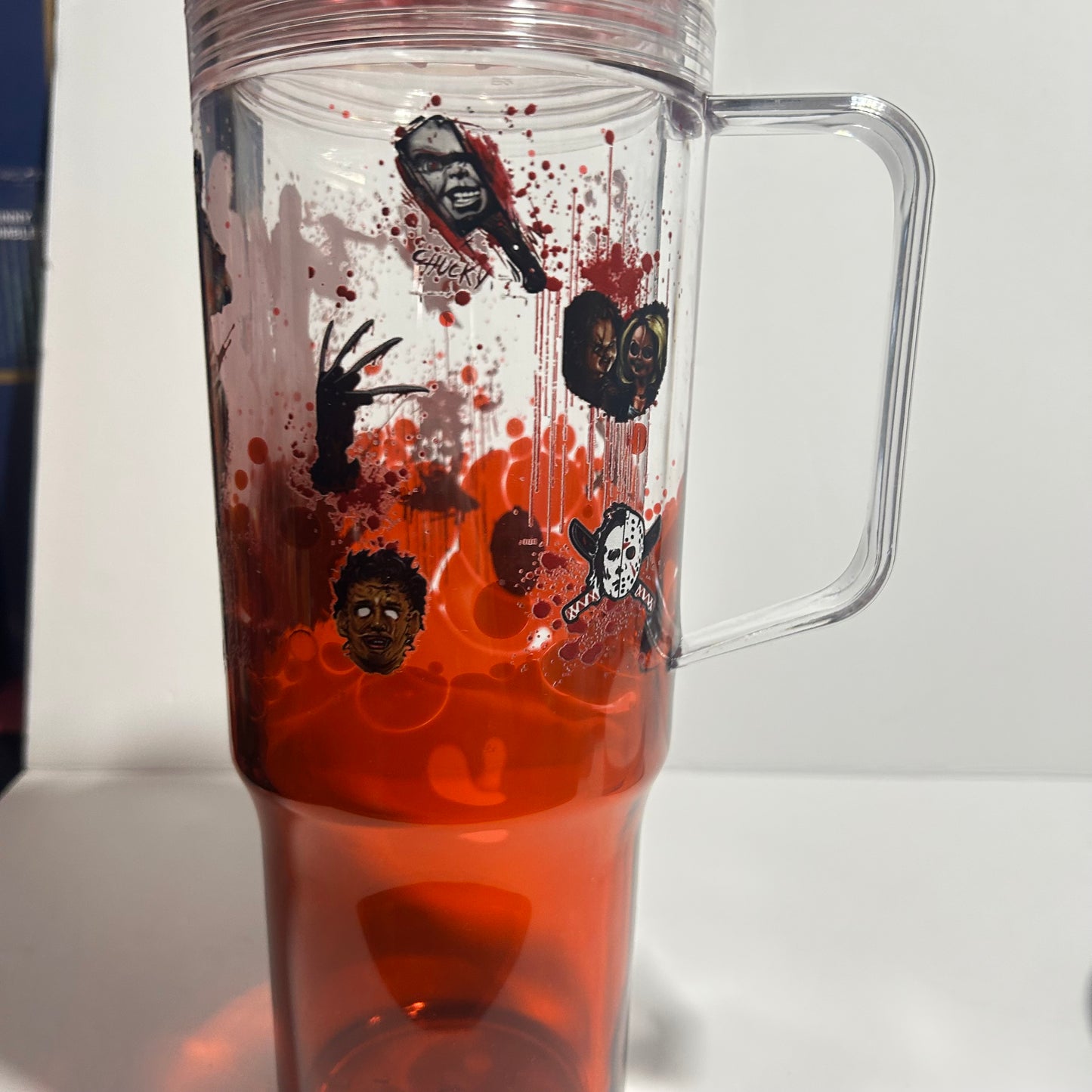 🔪 Horror-Inspired 40oz Dual Lava Acrylic Tumbler