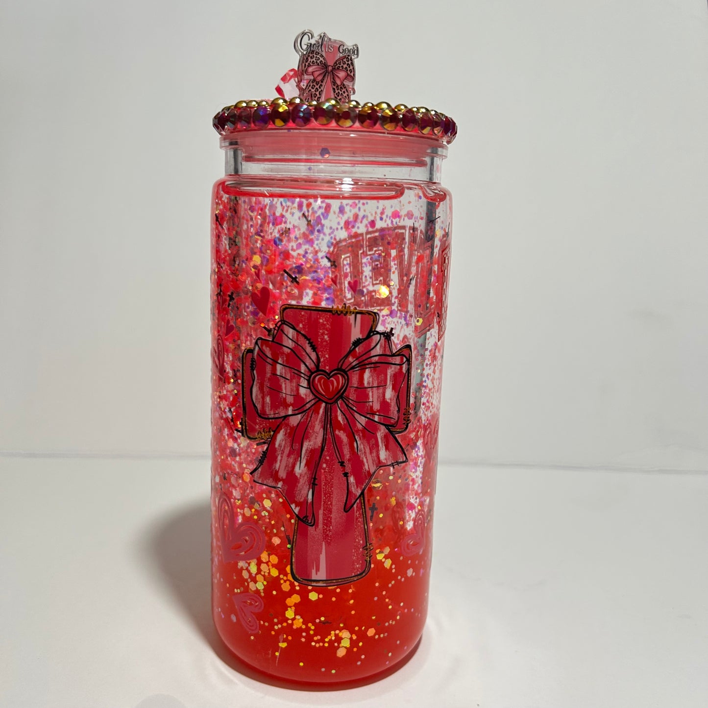 Loved John 3:16 Acrylic Lava Glitter Tumbler 💖✨
