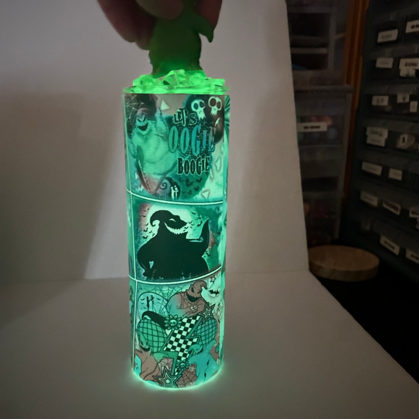 20 oz Glow Sack Monster Stainless Steel Tumbler | Glow-in-the-Dark Halloween Tumbler