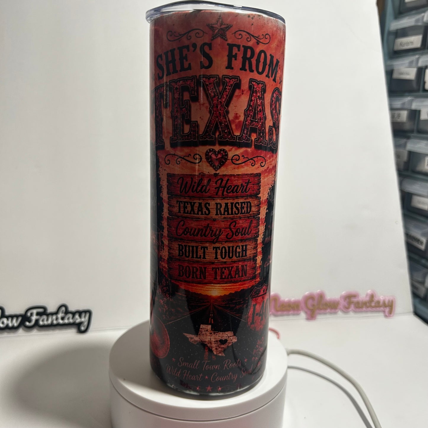 She’s From Texas 20 oz Stainless Steel Tumbler | Western Country Insulated Cup | Texas Gift