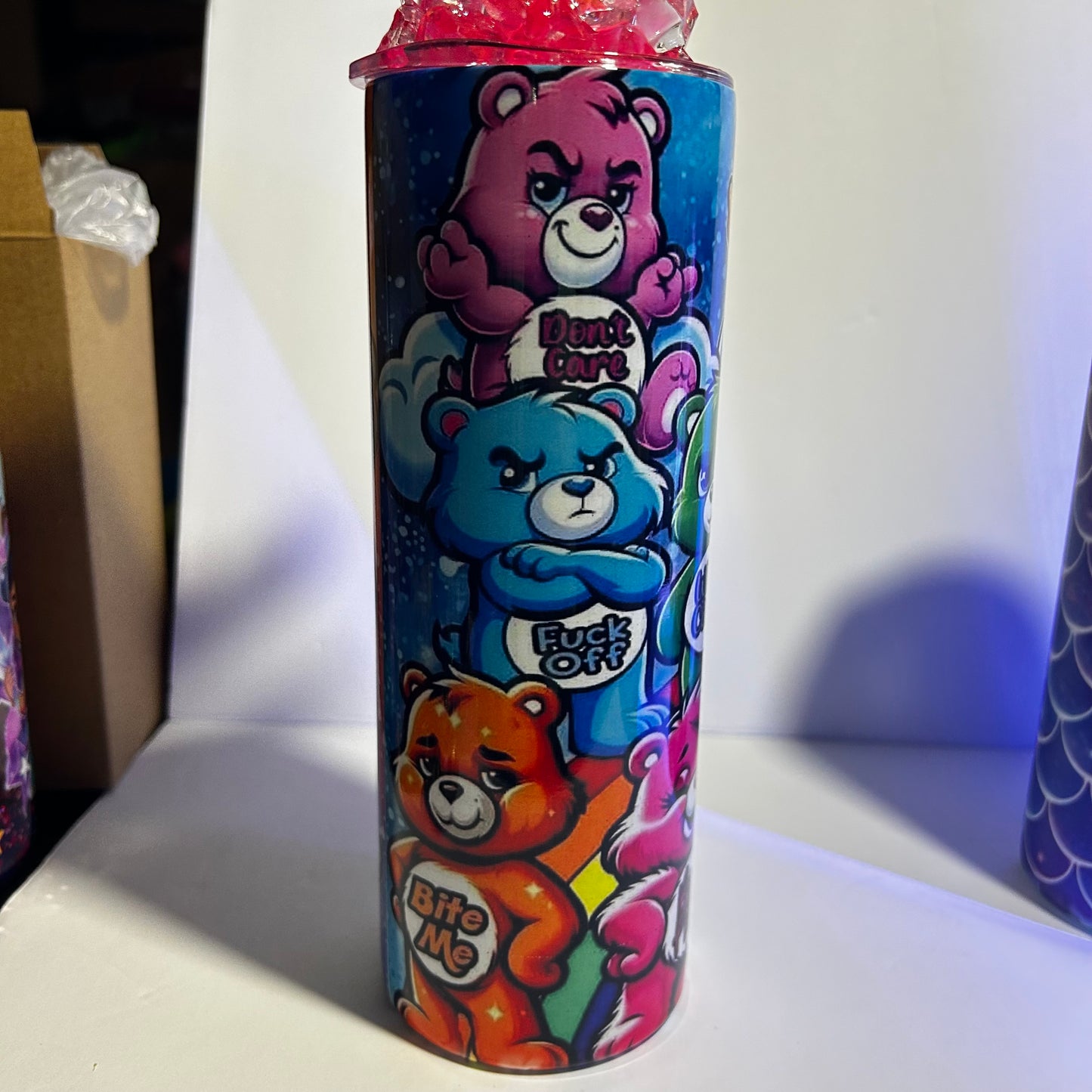 Unhinged Bears Stainless Steel Glitter Tumbler 🌈✨