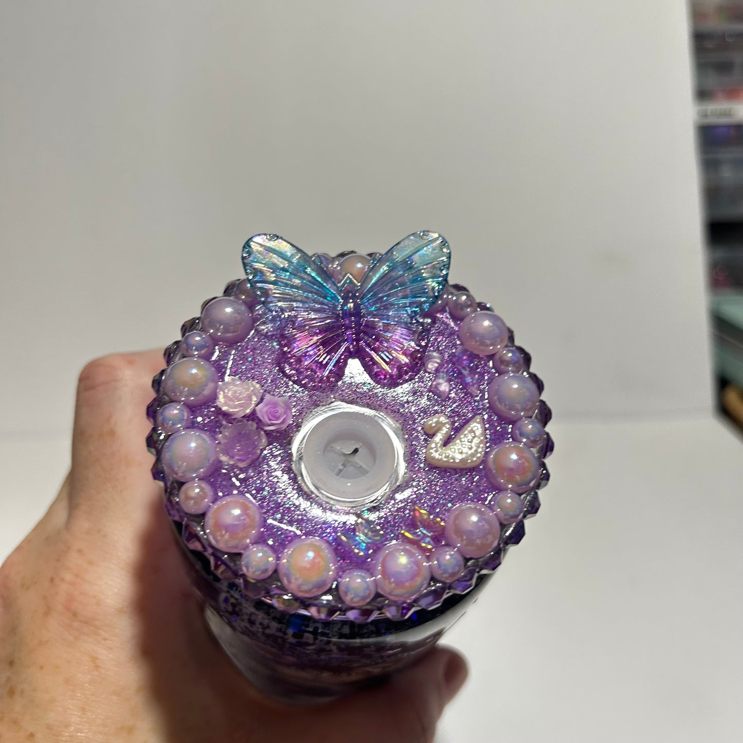 Purple Highland Cow Acrylic lava Tumbler 💜✨