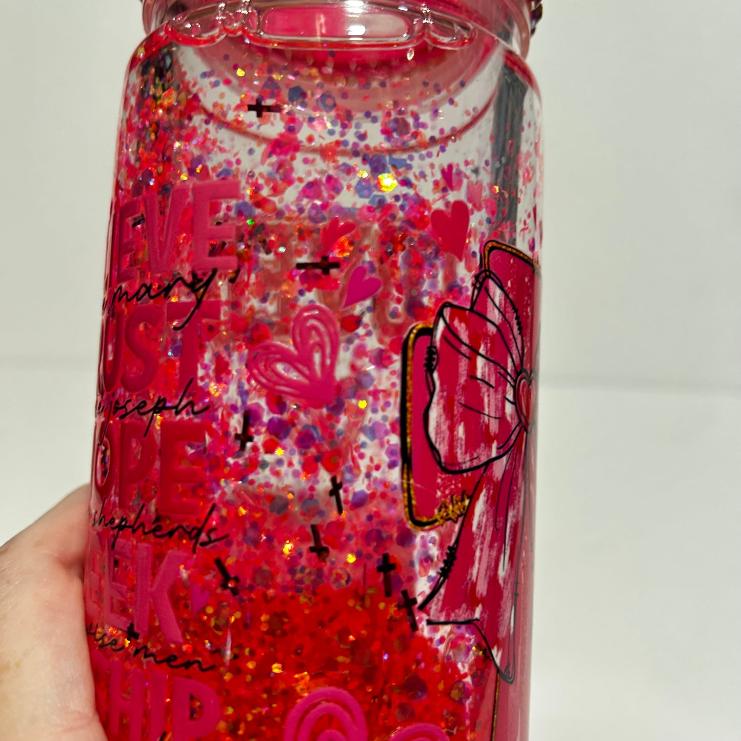 Loved John 3:16 Acrylic Lava Glitter Tumbler 💖✨