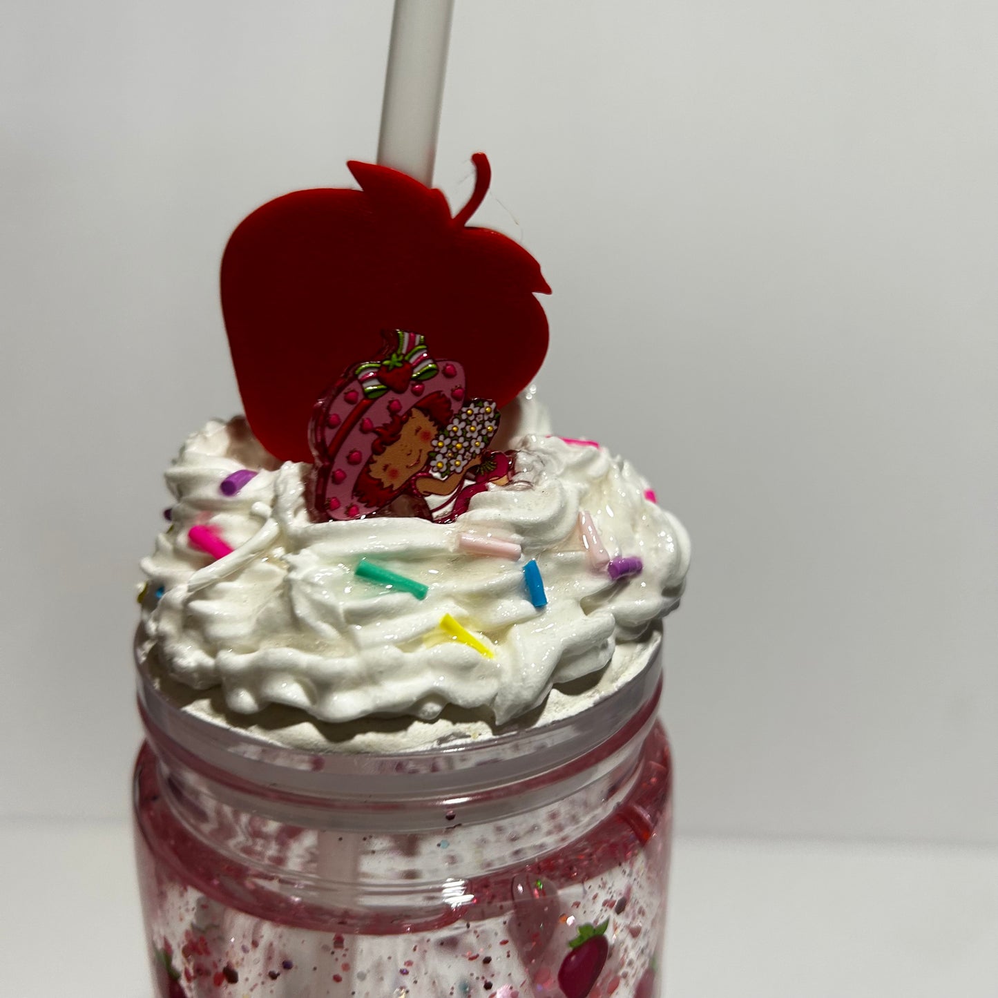 Strawberry Shortcake Glitter Lava Acrylic Tumbler 🍓✨