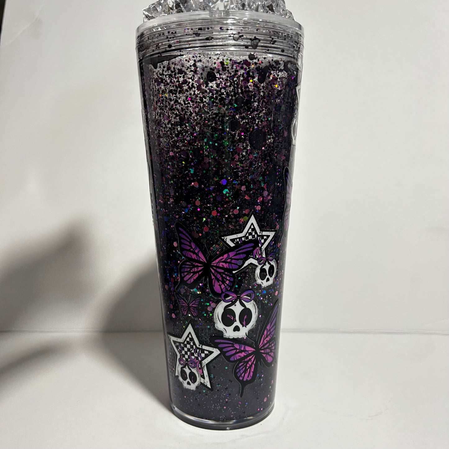 Rebel Soul Lava Glitter Acrylic Tumbler 💜