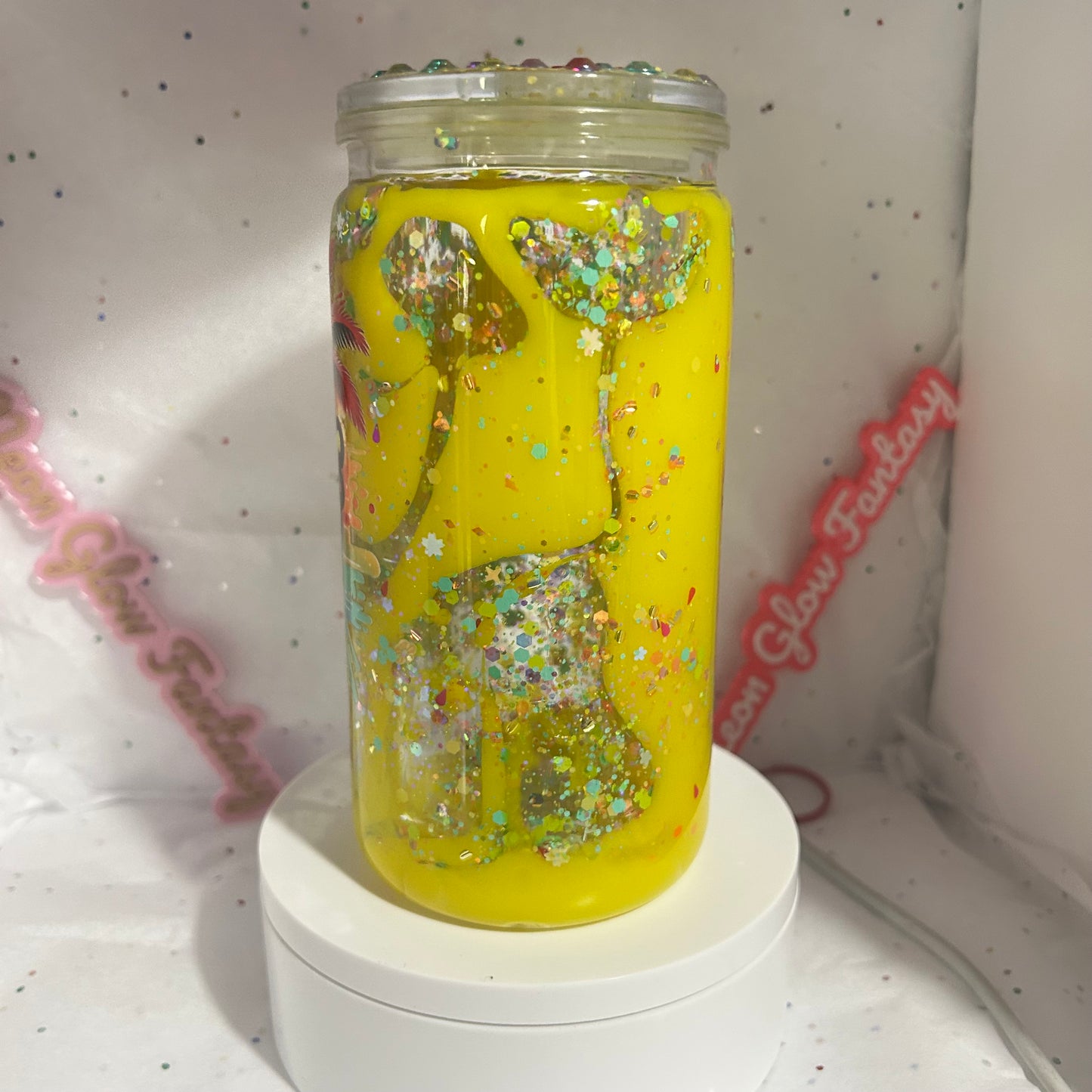 🌴 Summer Vibes Acrylic Snow Globe Cup ☀️