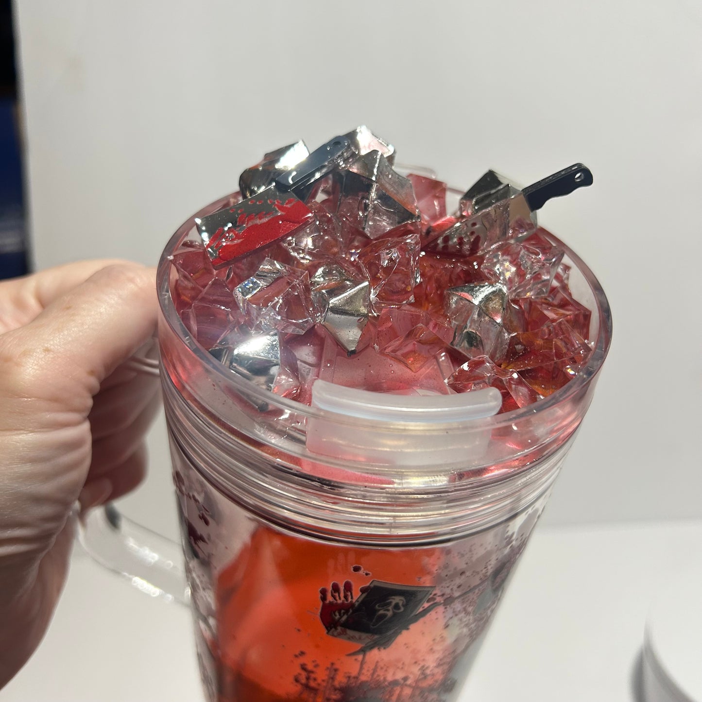 🔪 Horror-Inspired 40oz Dual Lava Acrylic Tumbler