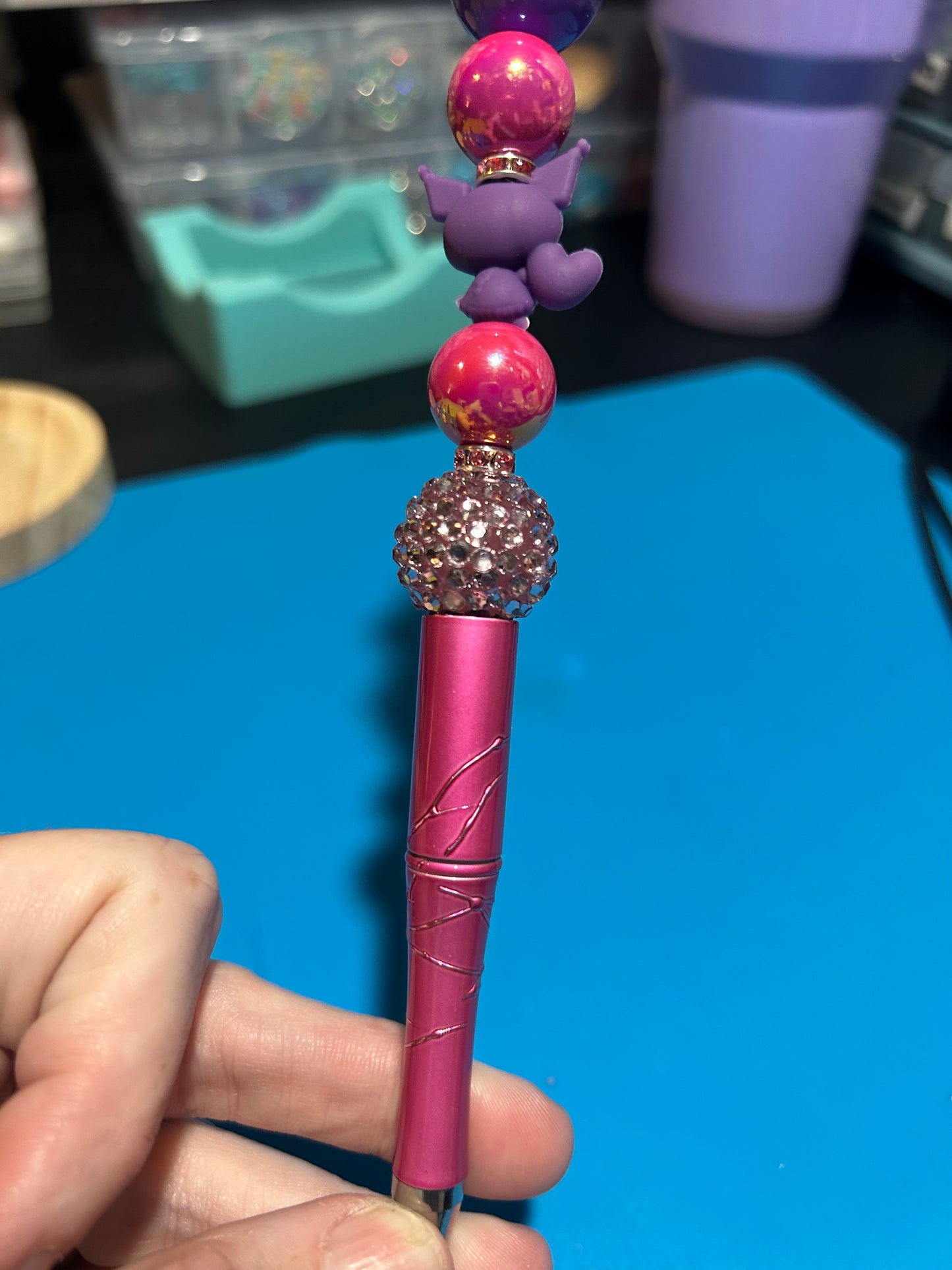 💜 Purple Rebel Beaded Pen ✨
