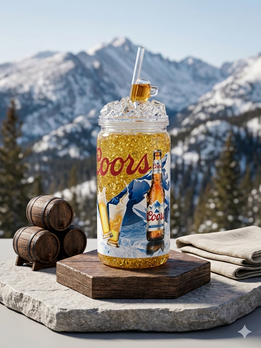 Coors Inspired  Acrylic Can Cup | Beer Lover Gift | Faux Ice Topper | Handmade Tumbler