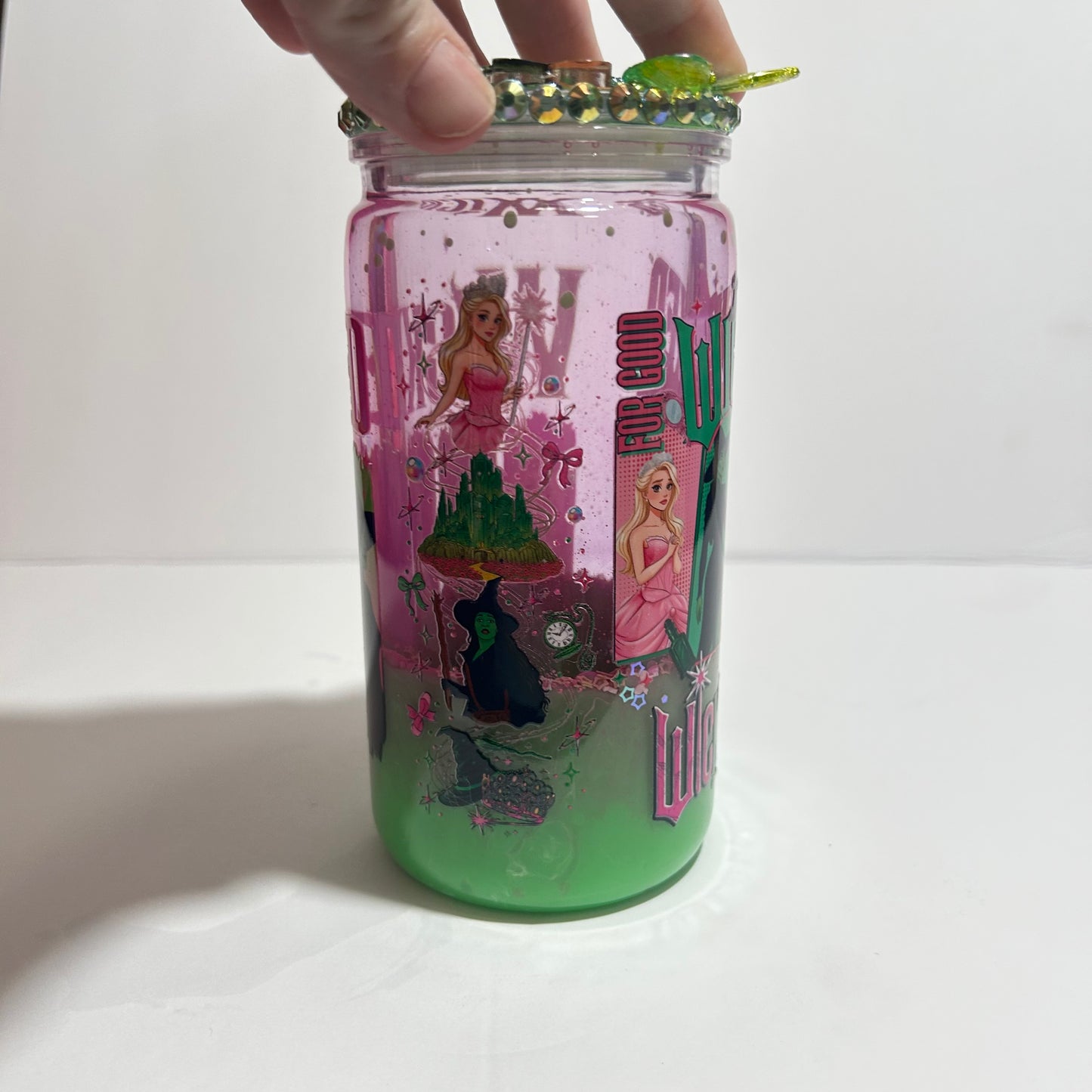 💚🩷 For Good, Wicked Glass Can Tumbler 💚🩷