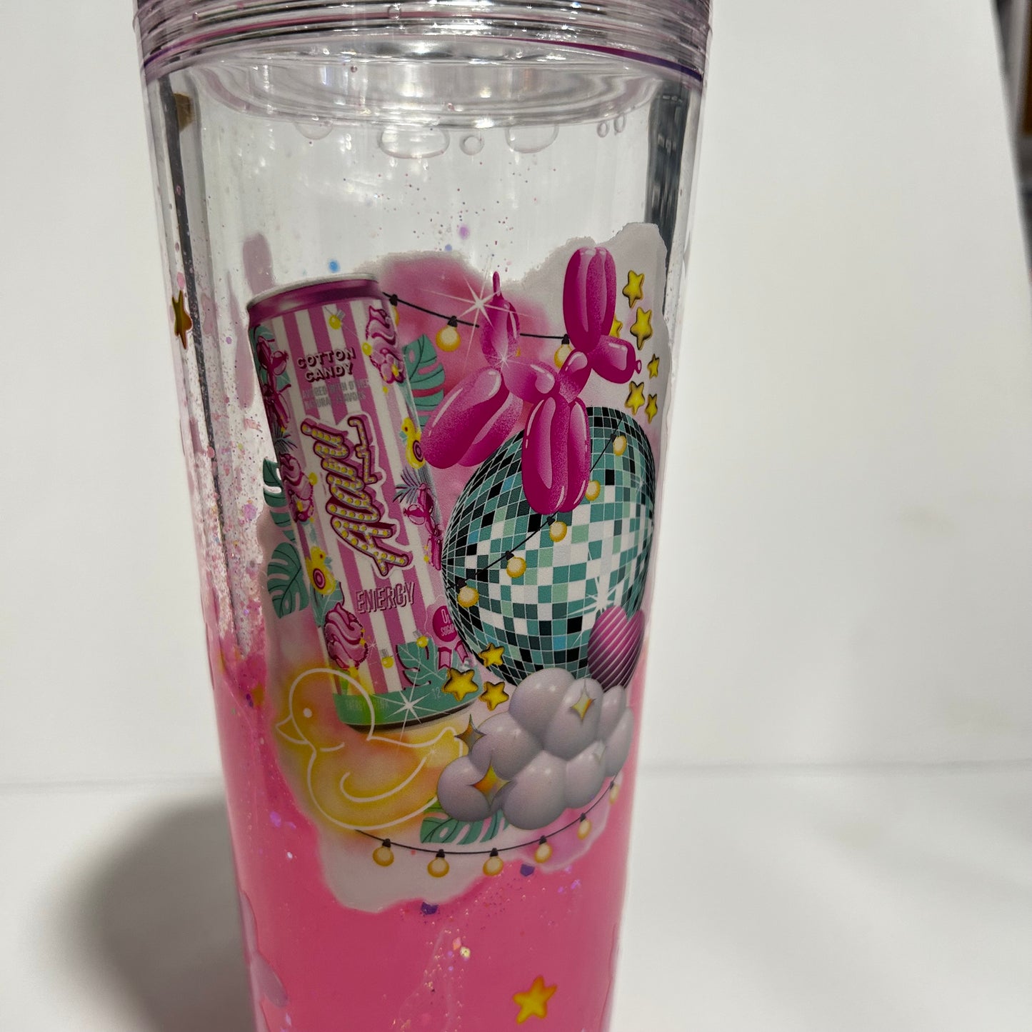 Pink Alani Energy Lava Acrylic Tumbler 💖⚡✨