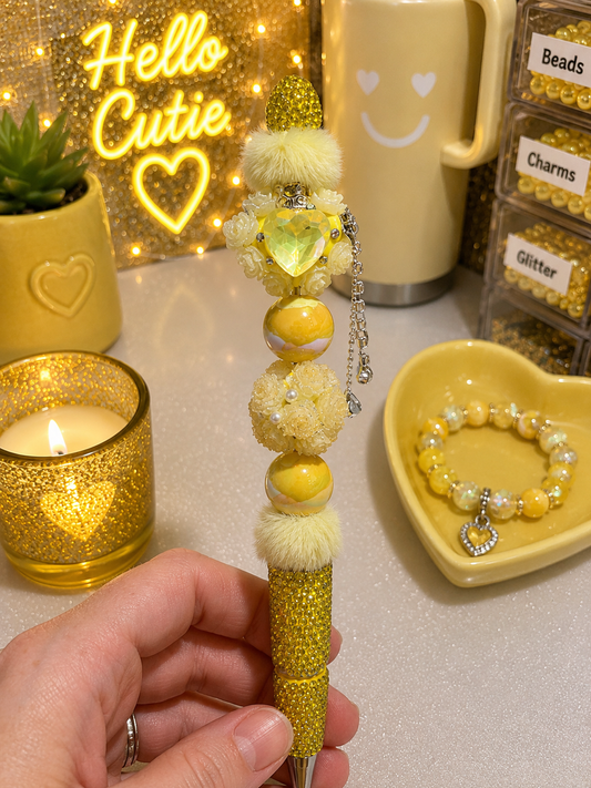✨ Golden Goddess Luxe Beaded Pen ✨