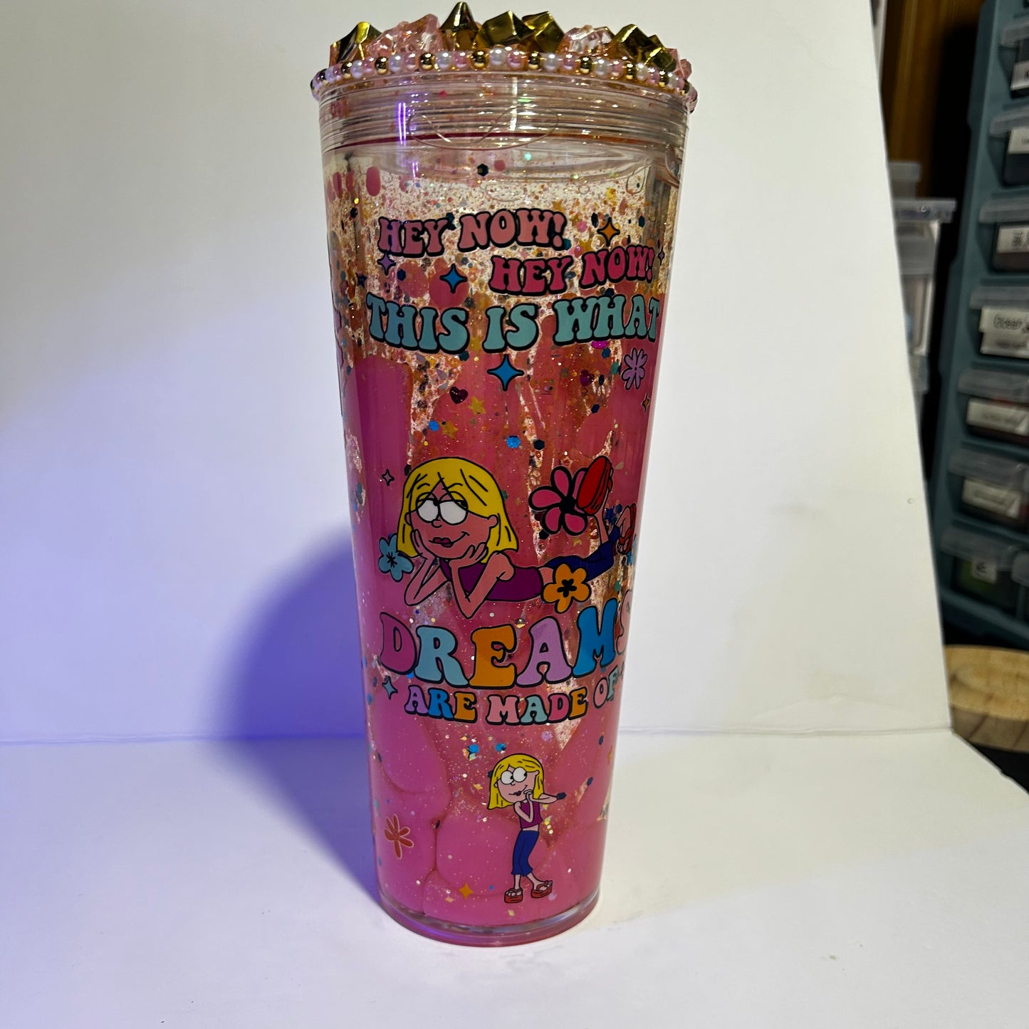 “Dreams Are Made Of This” Lizzie McGuire Retro Acrylic Tumbler ✨🌼🪩