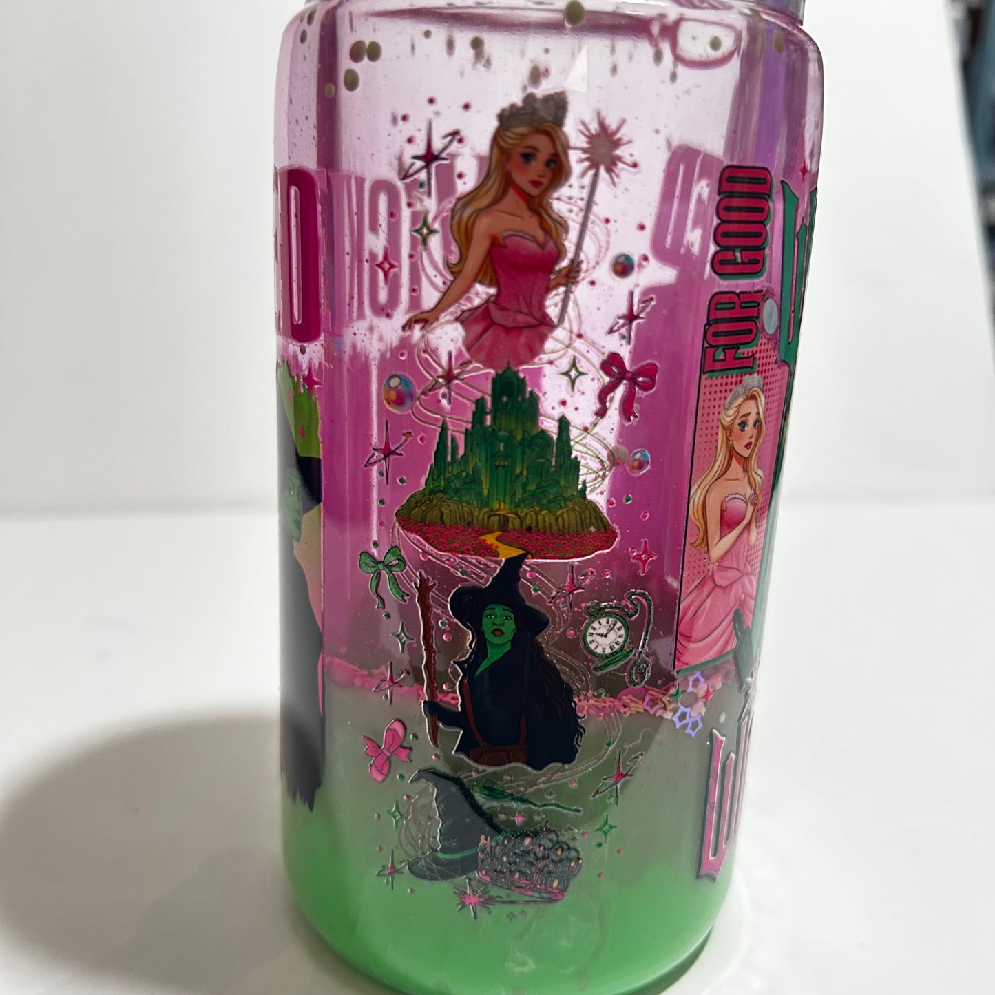 💚🩷 For Good, Wicked Glass Can Tumbler 💚🩷
