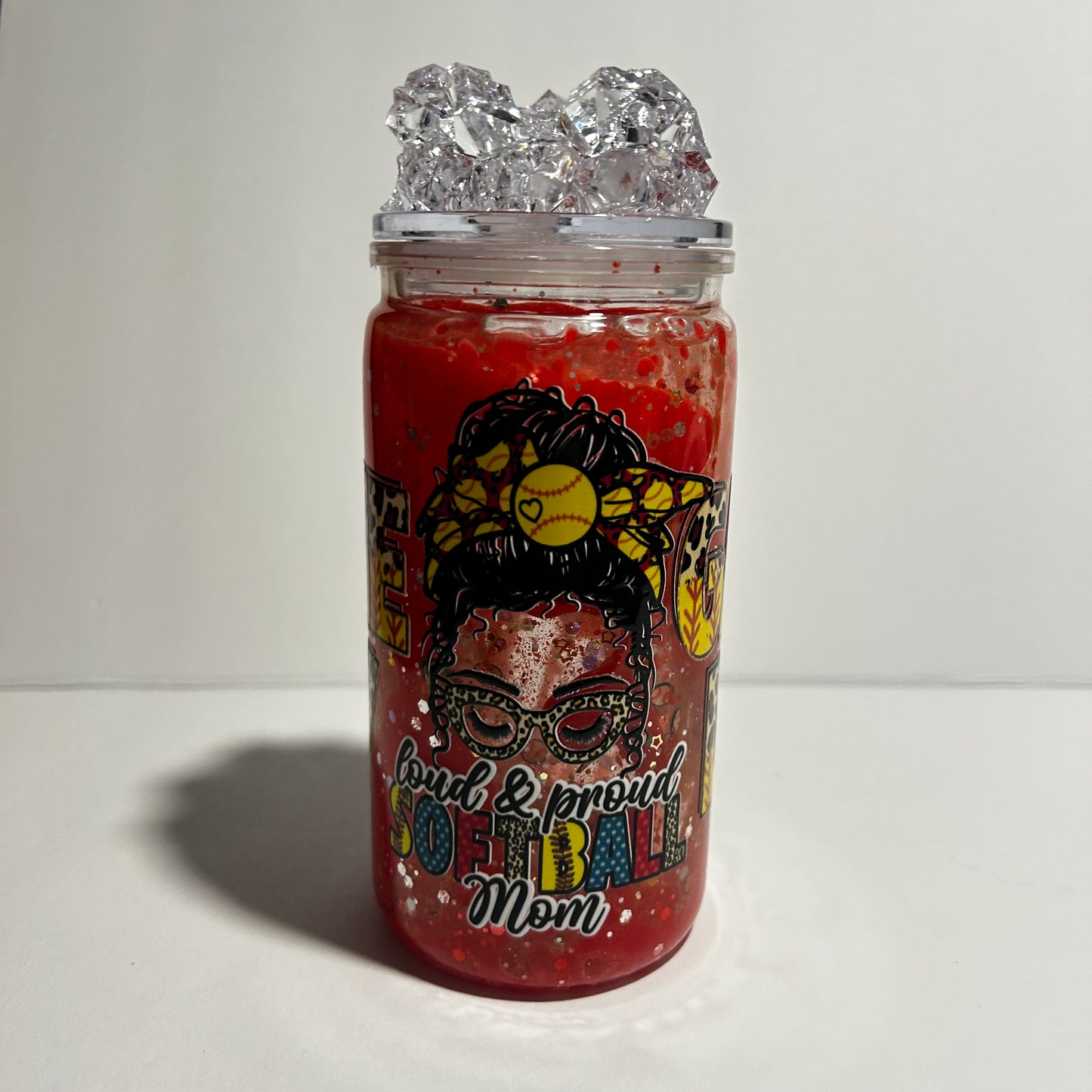 Loud & Proud Softball Mom Acrylic Lava Tumbler 🥎✨