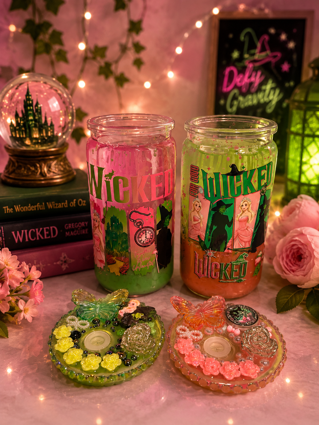 💚🩷 For Good, Wicked Glass Can Tumbler 💚🩷