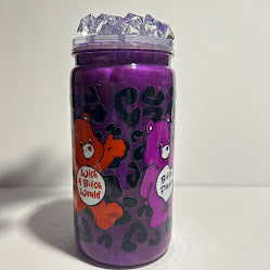 B* Please Bear 20 oz Cat Eye Acrylic Tumbler 💜🐻✨