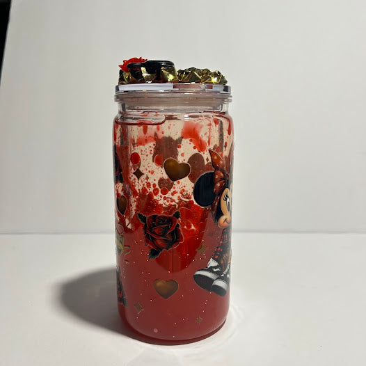 Mouse Inspired Glitter Lava Tumbler | 16 oz Handmade Acrylic Cup