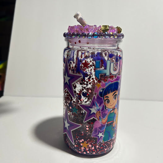 ✨ Huntrix 16 oz Glitter Lava Tumbler